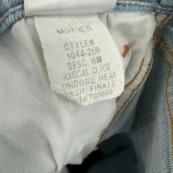 MOTHER High Waist Rascal Slice Undone Hem in Finale B1123 - Picture 6 of 6